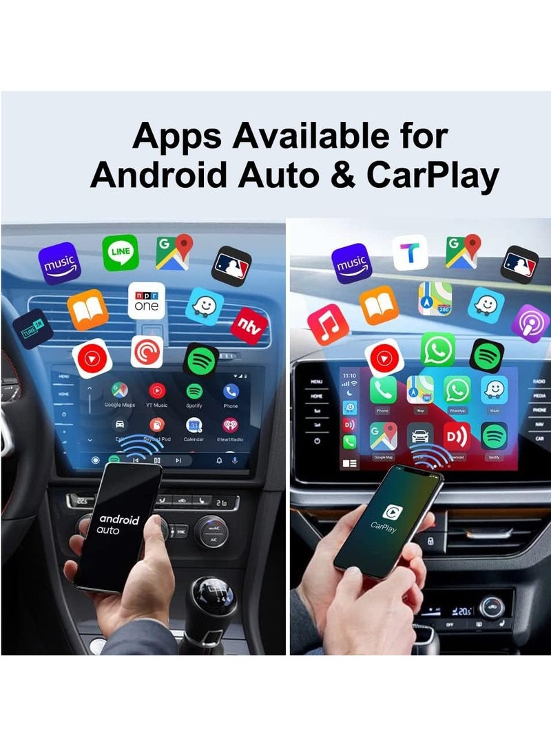 KASTWAVE Wireless CarPlay Adapter - Apple CarPlay Android Auto Wireless Adapter Will Built-in Wired to Wireless. Plug and Play Auto Connection Online Upgrades(Video Mirror not Supported) - Image 4