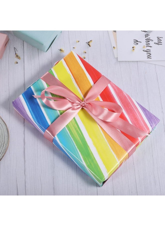 Prudiut - 1 Inch Pink Ribbon Pink Satin Ribbon Gift Wrapping Ribbons For Wedding Party Decorations Pink Bows Making Flower Bouquet Wrapping - Image 1