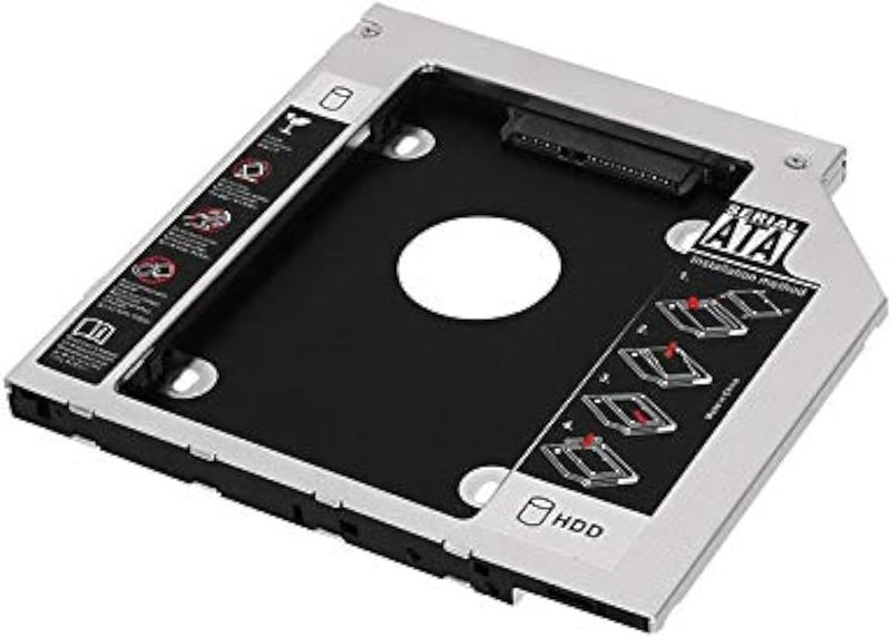 Padarsey Universal 12.7mm SATA to SATA 2nd SSD HDD Hard Drive Caddy Adapter Tray Enclosures Compatible with DELL HP Lenovo ThinkPad ACER Gateway ASUS Sony Samsung MSI Laptop