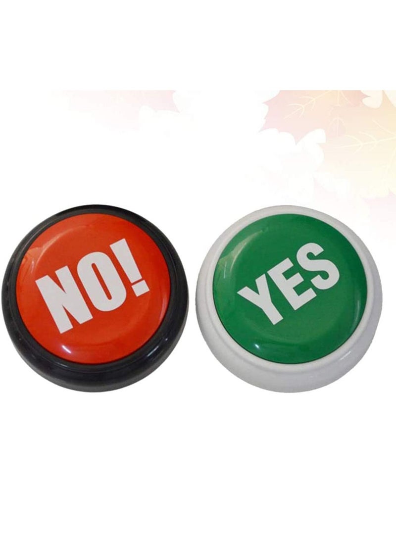Yes No Sound Button Answer Game Buzzer Desktop Sound Toy Board Games Toy Gift for Quiz Contest Without Battery for Game Show, Red Game Buzzer(Seven Type Sounds) 2 Pcs - Image 3