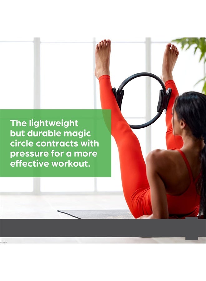 HOMESTAR Pilates Ring Fitness Circle, Lightweight and Durable Foam Padded Handles, Flexible Resistance Exercise Equipment, Black - Image 5