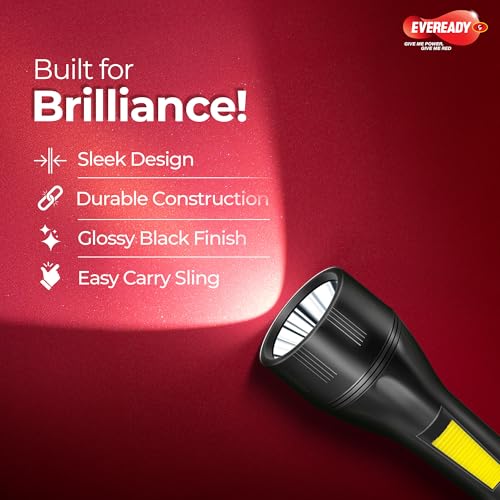 EVEREADY DL47 (Mega Josh), 0.75W Emergency Torch, Durable ABS Plastic Body, Bright White LED Torch, Powered by 3xAA Eveready Batteries - Image 2