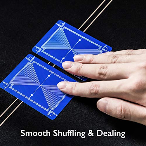 SLOWPLAY 100% Plastic Playing Cards, 2-Deck Poker Card Set, Jumbo Index, Poker Size, Superior Flexibility and Durability, Waterproof & Washable, Professional Playing Cards for Texas Hold’em Poker - Image 3