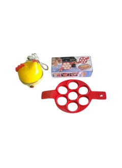 Generic Egg Boiler With 7 Slot Non Stick Flippin Pancake Maker 350.0 W 6902016009281 Yellow  - Image 2