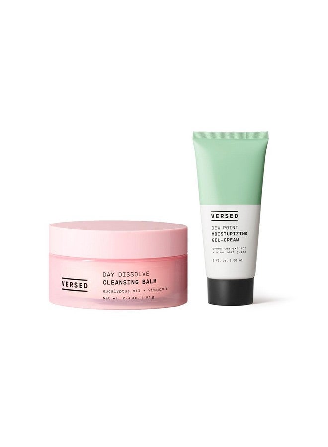 Versed Everyday Clean Routine Travel Essentials 3Piece Skincare Set Dew Point Gel Cream (2 Fl Oz) Good Hair Day Black Headband & Day Dissolve Cleansing Balm (2.3 Oz) Nontoxic + Vegan - Image 3