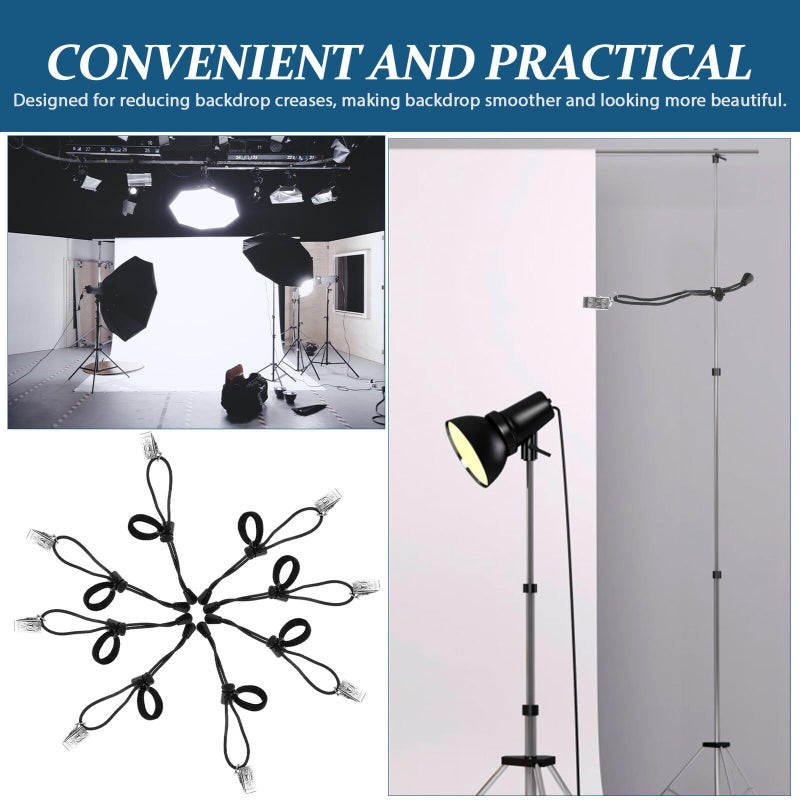 Heavy Duty Spring 8pc Photography Backdrop Clamp Clips For Studio Photo Shooting - Image 5