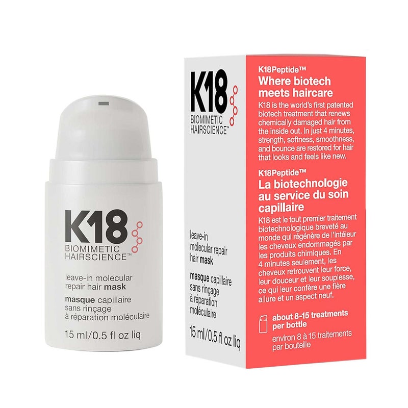 K18 Leave-In Molecular Hair Mask 15ml - Image 1
