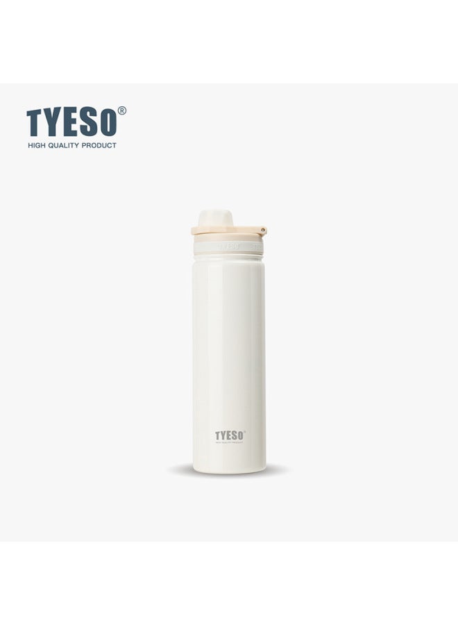 750ml Antique White Tyeso Taishuo New Thermos Cup Large Capacity Handle Sports Pot Simple And Convenient 8709c Direct Drink Cup