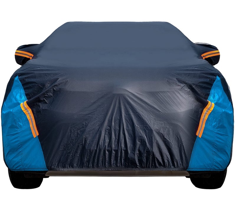 Car Cover Waterproof All Weather for Automobiles 6 Layers Outdoor Full Exterior Cover Rain Sun UV Snowproof Protection with Zipper Cotton Mirror Pocket for SUV 173183 inch