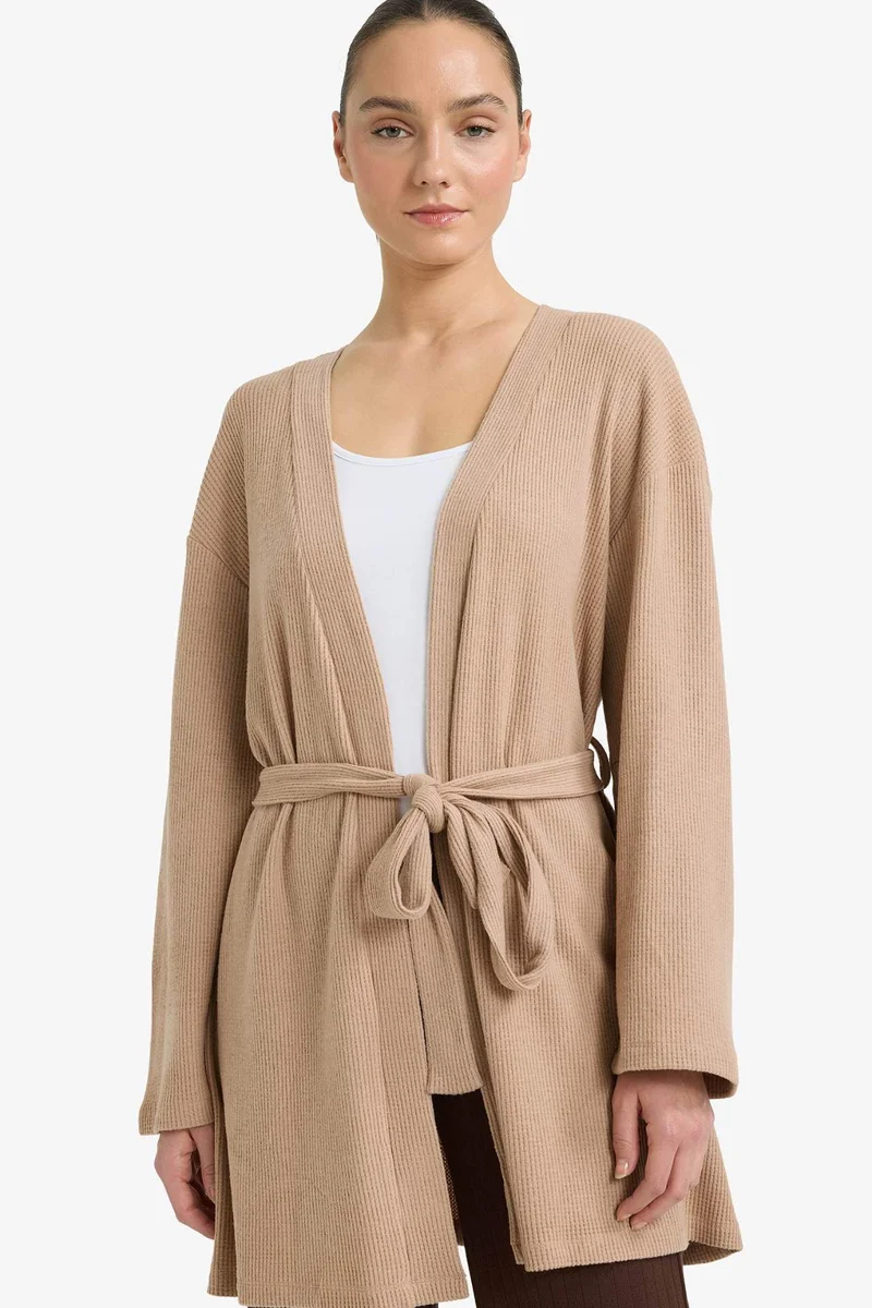 Regular Fit Wrap Collar Welsoft Plush Robe