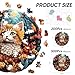 Qiuenisray Mothers Day Wooden Puzzles Sweet Heart Cat Love Jigsaw Puzzle 200 Piece Beautiful Wall Decor FSC Certified Unique Shape Puzzle Pieces Wood Puzzle Gift for Family Game 112x112 in - Image 4