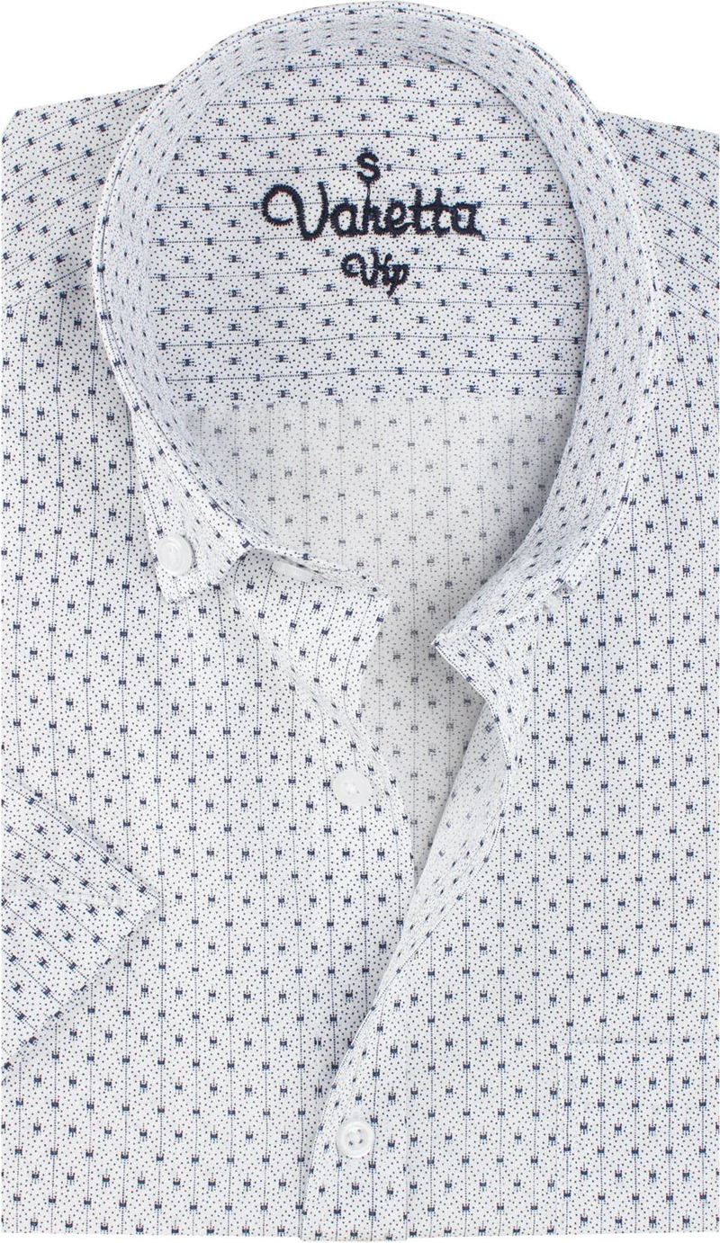 فاريتا Men's Blue Pocket Classic Cut Cotton Long Sleeve Shirt