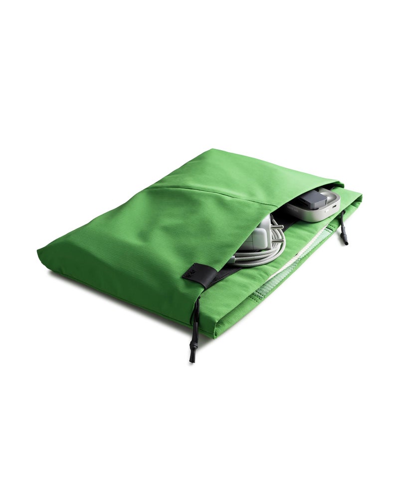 DailyObjects Medium Portable Pivot Laptop Sleeve |Recycled Nylon| Durable|Lightweight|Water Repellent|Padded Zipper|Fits Laptop/MacBook Air/Pro-14|for Men and Women|Office and Daily use (Green) - Image 5