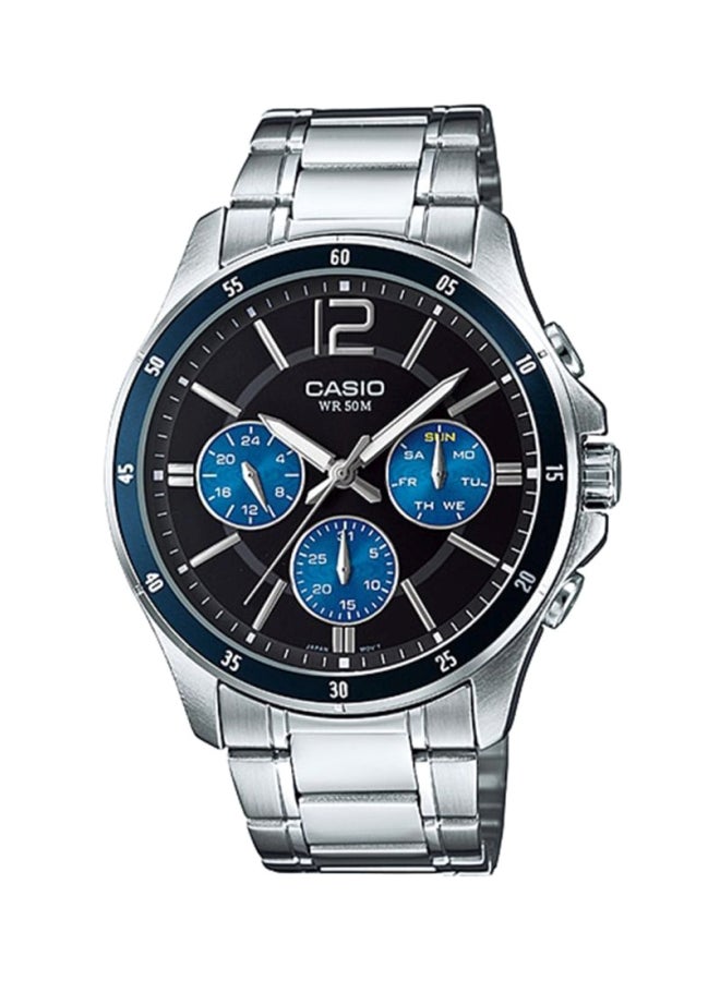 CASIO Men Water Resistant Chronograph Watch MTP-1374D-2A - Image 1