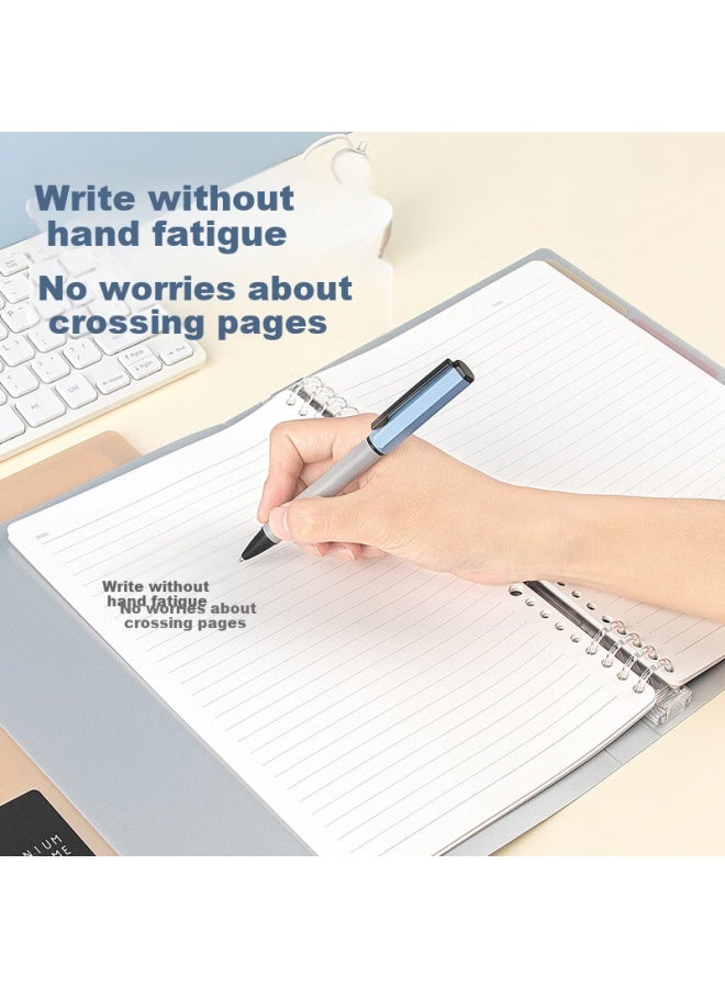 Fizz Stationery B5/60 Sheets/detachable Spiral-bound Pp Cover Four-color Sticky Notes Notebook Journal Diary Study Notebook Gray-silver Fz33730 - Image 2