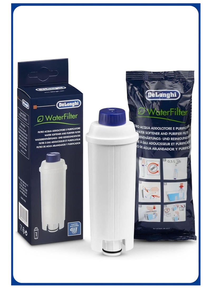 ديلونجي فلتر المياه De'Longhi DLSC321 - مطهر ومنقي لآلات صنع القهوة، فلتر الكربون النشط للآلات، ملحق الصيانة (عبوة واحدة) - Image 1