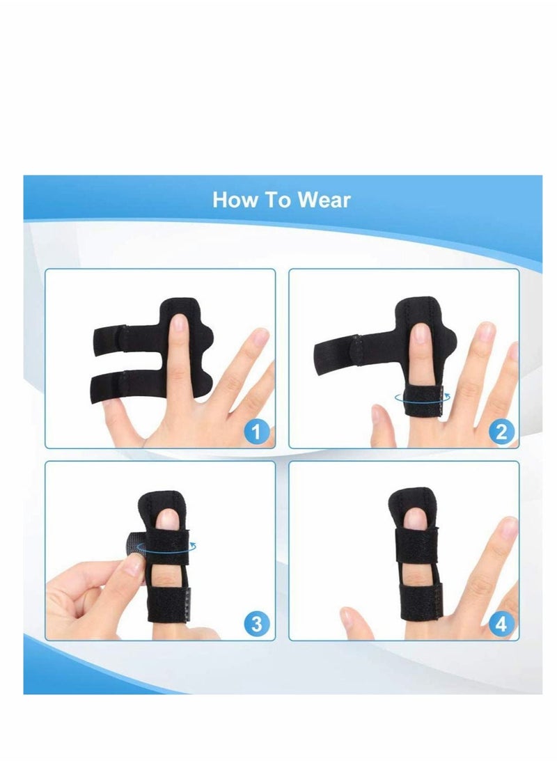 SYOSI - 1 Pack Finger Splint Trigger Finger Splints Mallet Finger Brace Finger Support and Straightener for Index Middle Ring Finger Tendon Release and Pain Relief - Image 1