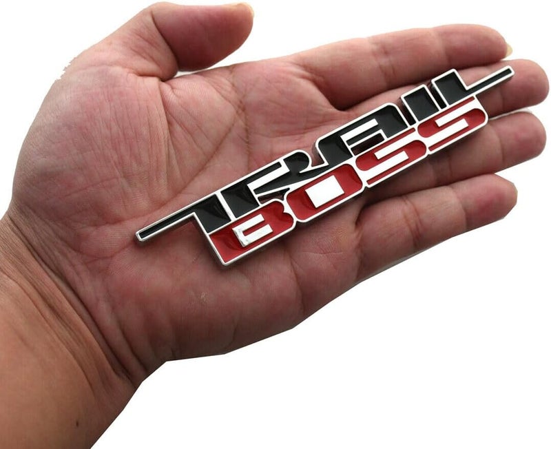 2019-2024 Trail Boss Emblem Car Badge 3D Nameplate Replacement for Silverado 1500 2500 HD (Chrome) - Image 1