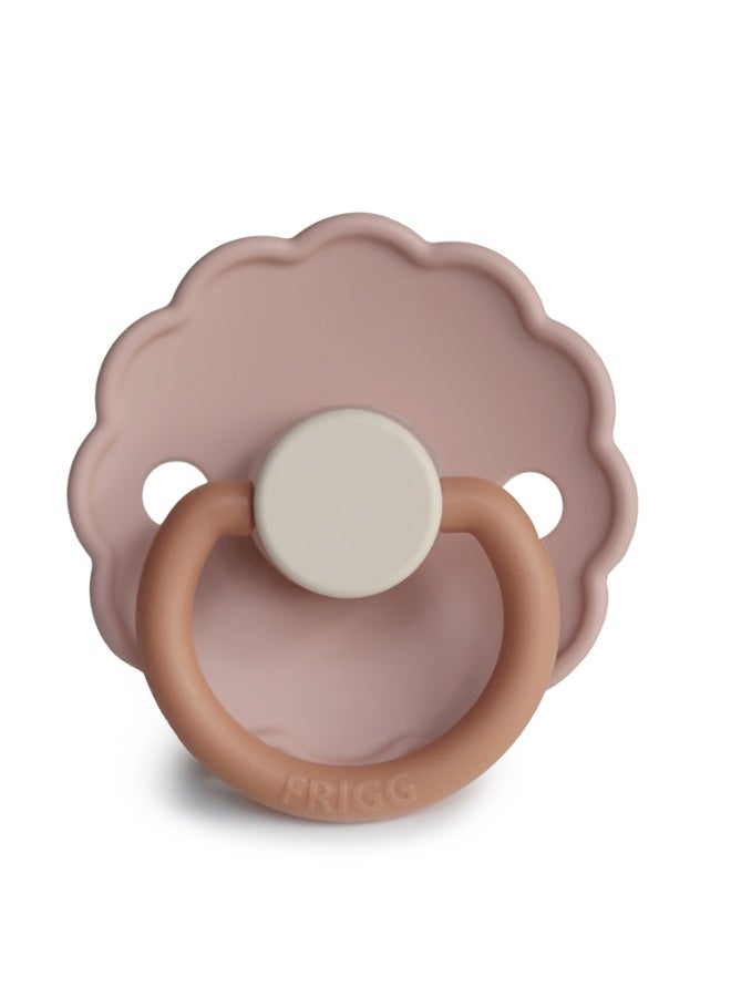 FRIGG Daisy Baby Pacifier | Natural Latex Baby Soother | 1 Pack | Biscuit | 0-6 Months | Size 1 | BPA-Free | Made in Denmark | Airflow Shield
