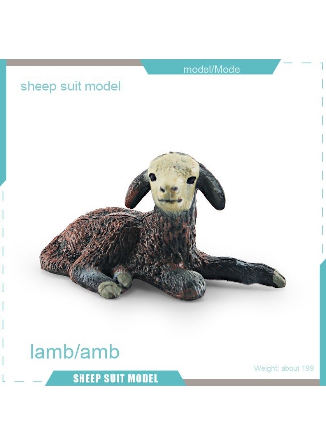 NIBEMINENT Realistic Farm Animal Sheep Model - Educational Toy for Kids