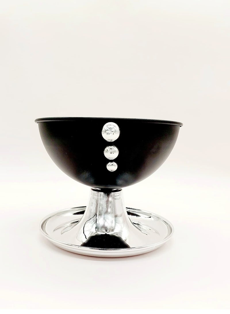 AKDC Decoration footed Candy Bowl steel&black colors 15cm - Image 1