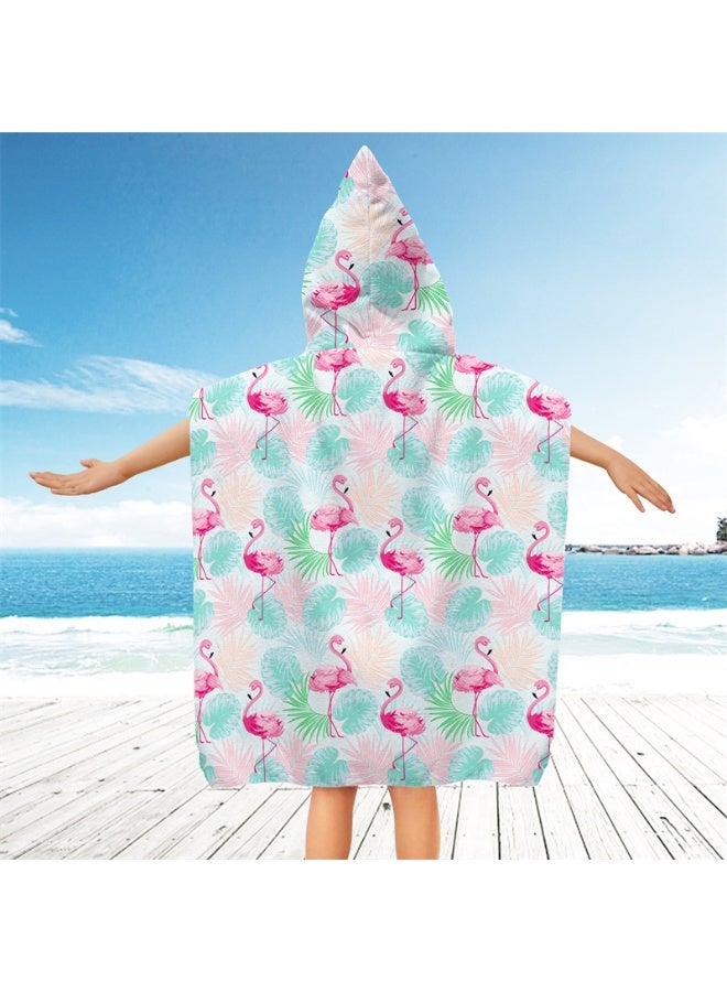 NIBEMINENT Kids Hooded Towel Cape - Microfiber Swim & Beach Bathrobe, Super Absorbent & Quick-Dry Towel for Children (60x60cm)  - Image 1