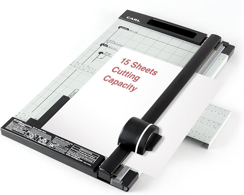 CARL , Professional Rotary Paper Trimmer 15-inch, 15 sheet cutting capacity - Image 1