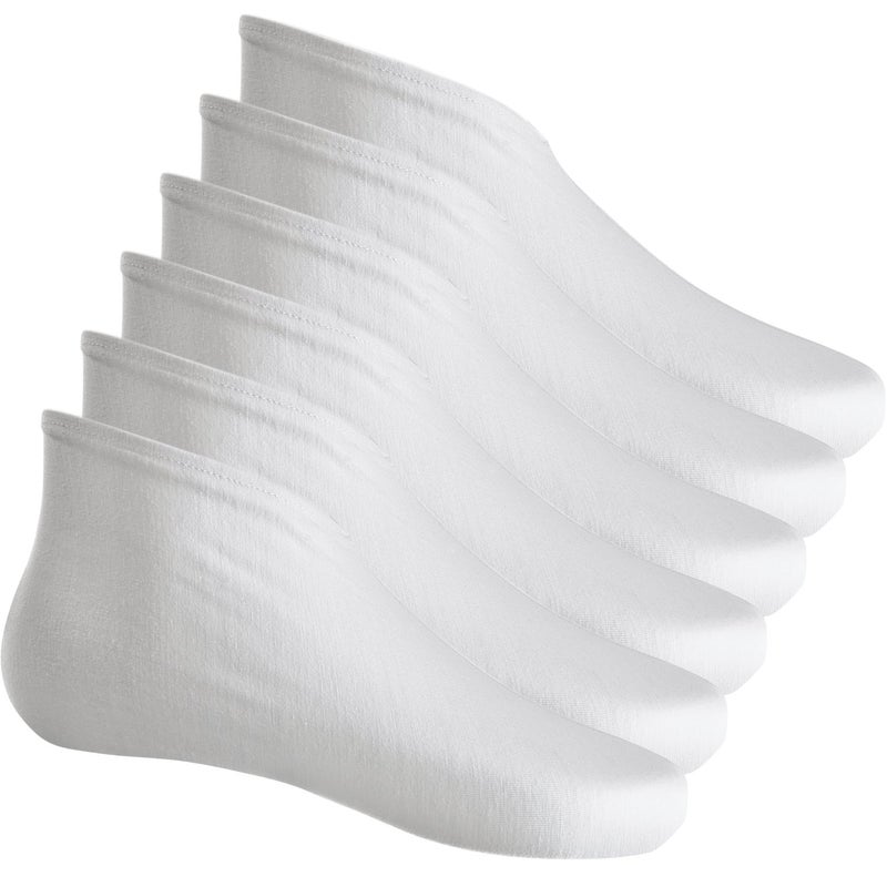 3 Pairs Cotton Moisturizing Socks Cosmetic Socks Lotion Hoses Spa Overnight Absorbing Stockings for Dry Cracked Feet White Moisture Enhancing Hoses for Women and Men
