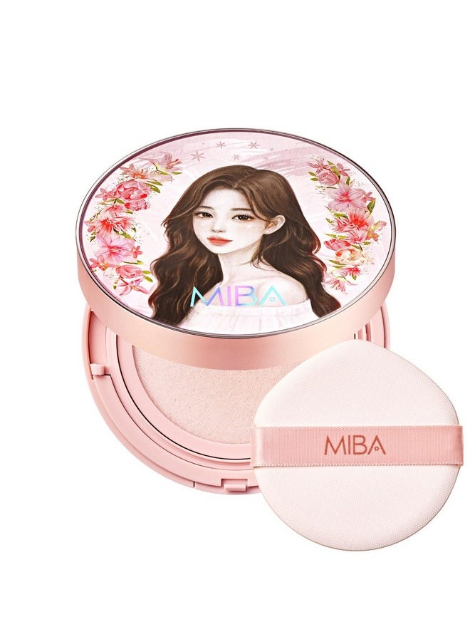 MIBA Ion Calcium Foundation Double Cushion Glow 25 G0.88 Oz Big Cushion Season 3. Long Lasting Cover Effect. Moisture Glow. Skin Tightening Relief. Smooth Adhesion. (Lovely 23 Rosy Beige)  - Image 1