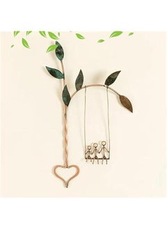 ماركة غير محددة ديكور حائط على شكل أرجوحة منحوتة تحمل عبارة Rooted In Love، ديكور حائط صغير، ديكور حائط على شكل زوجين على أرجوحة، ديكور حائط لعيد الحب، ديكور منزلي يدوي الصنع (عائلة مكونة من 3 أفراد)  - Image 1