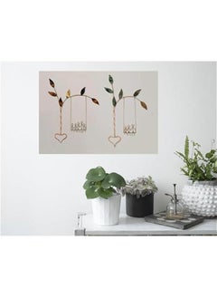 ماركة غير محددة ديكور حائط على شكل أرجوحة منحوتة تحمل عبارة Rooted In Love، ديكور حائط صغير، ديكور حائط على شكل زوجين على أرجوحة، ديكور حائط لعيد الحب، ديكور منزلي يدوي الصنع (عائلة مكونة من 3 أفراد)  - Image 2