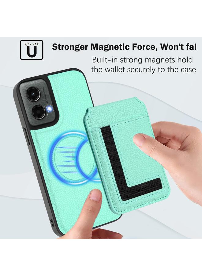 Case For Motorola Moto G 5G 2024 CX01 Detachable Magsafe Magnetic Card Bag Phone Case