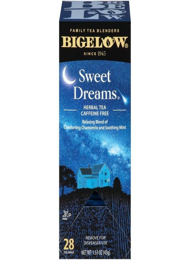 Bigelow Tea Bigelow Sweet Dreams Herbal Tea 28-Count Box (Pack of 1) Relaxing Blend of Chamomile & Mint Caffeine-Free Nighttime Herbal Tea in Individual Foil-Wrapped Bags - Image 1