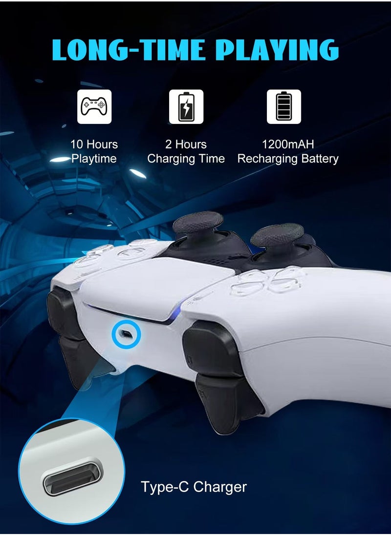 ماركة غير محددة وحدة تحكم لاسلكية T28 لجهاز PS4، وحدة تحكم في عصا التحكم متوافقة مع PS4/Pro/Slim مع Turbo/أزرار قابلة للبرمجة/مستشعر جيروسكوب سداسي المحاور/اهتزاز مزدوج  - Image 3