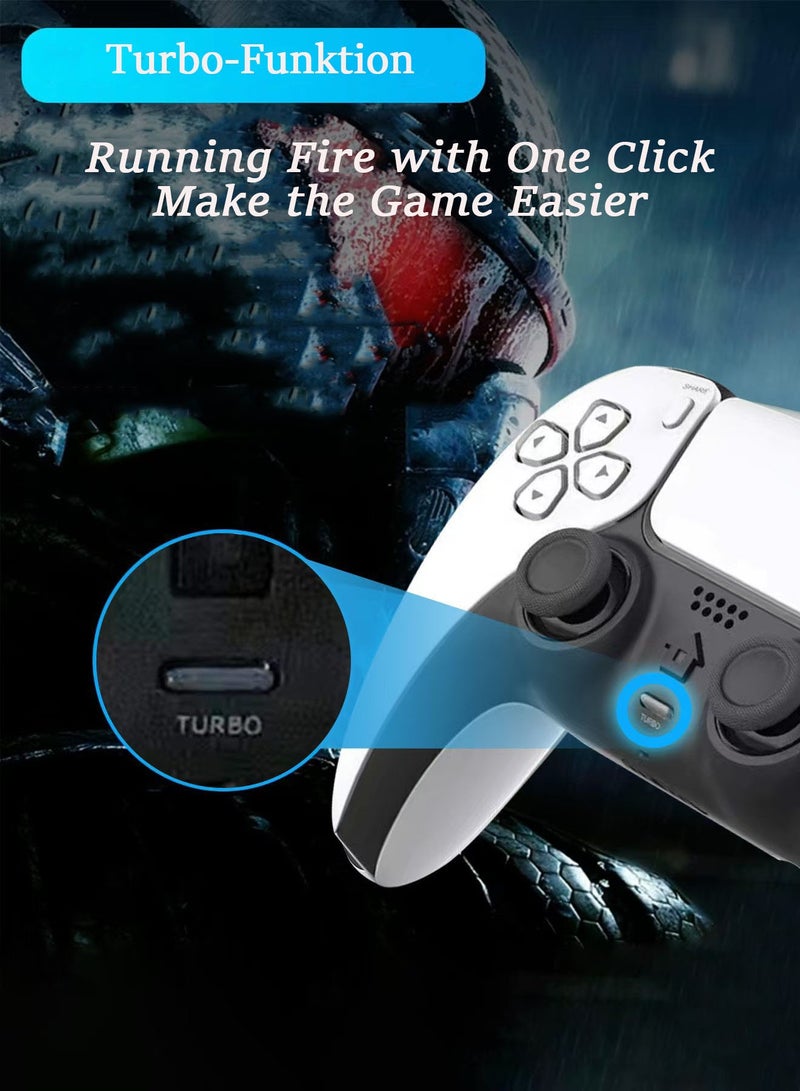 T28 Wireless Controller for PS4, Gamepad Joystick Controller Compatible with PS4/Pro/Slim with Turbo/Programmable Buttons/6-Axis Gyro Sensor/Dual Vibration