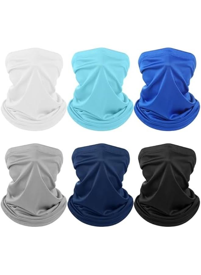 Generic 6 Pieces Summer UV Protection Cooling Neck Gaiter Face Clothing Neck Gaiter Mask Scarf Sunscreen Breathable Bandana - Image 1