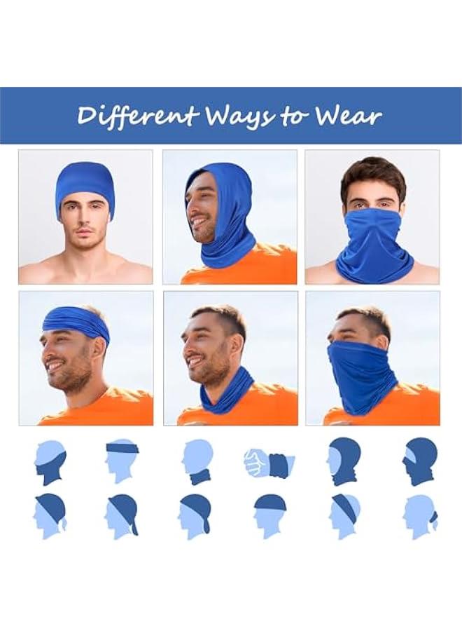 Generic 6 Pieces Summer UV Protection Cooling Neck Gaiter Face Clothing Neck Gaiter Mask Scarf Sunscreen Breathable Bandana - Image 3