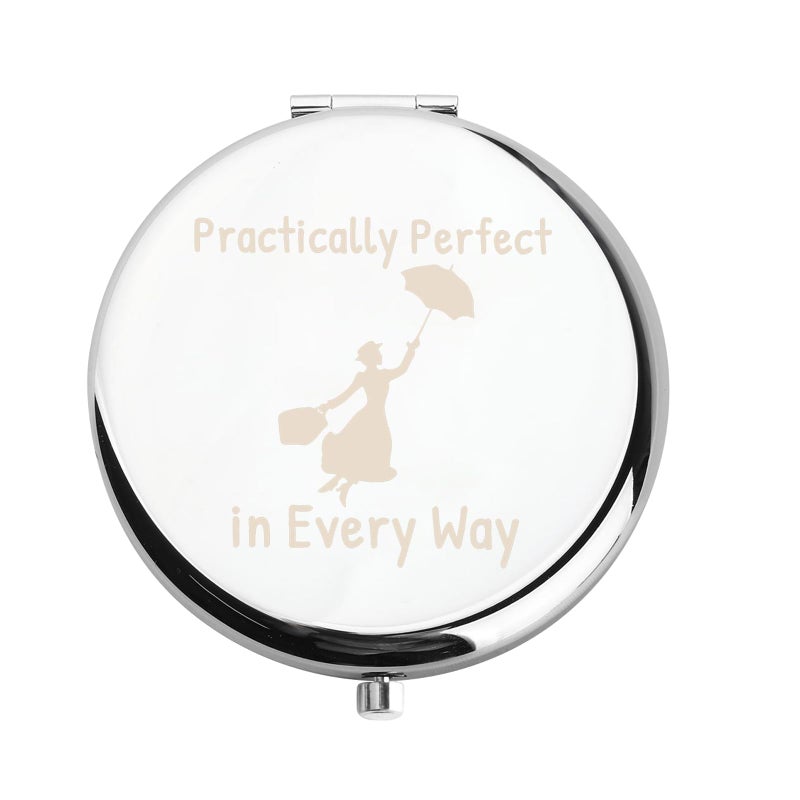 Wusuaned Movie Quote Makeup Mirror Practically Perfect In Every Way Mirror Fantasy Inspired Gifts For Movie Fans - Image 1