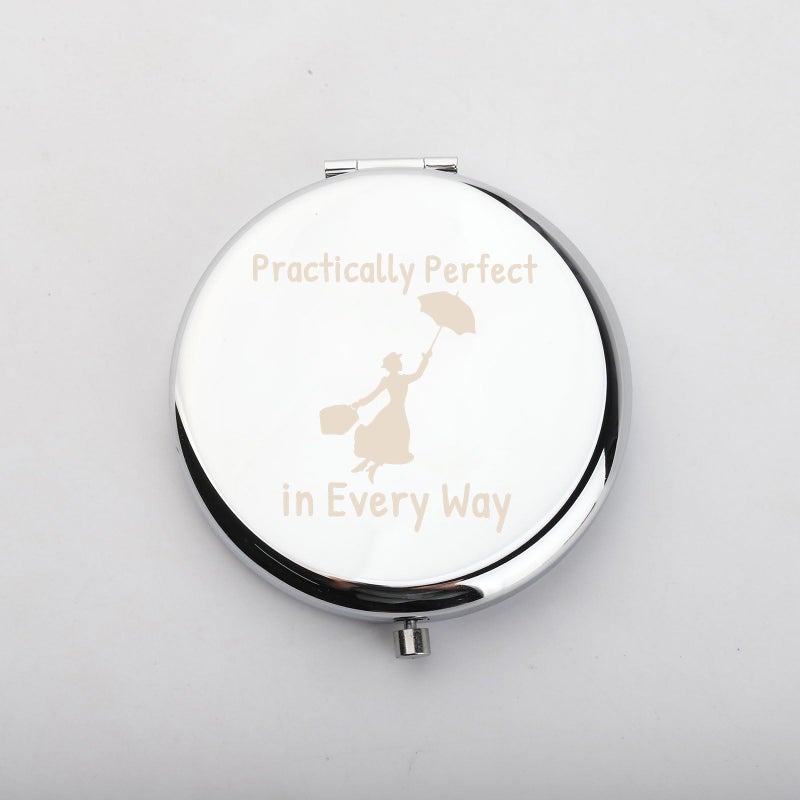 Wusuaned Movie Quote Makeup Mirror Practically Perfect In Every Way Mirror Fantasy Inspired Gifts For Movie Fans - Image 3