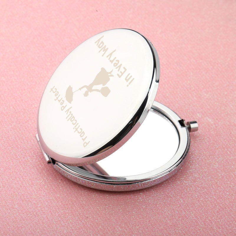 Wusuaned Movie Quote Makeup Mirror Practically Perfect In Every Way Mirror Fantasy Inspired Gifts For Movie Fans - Image 5