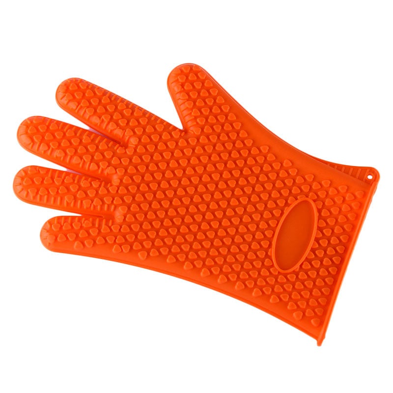 Thick 145g Silicone Gloves Heat-Resistant Non-Slip Orange Orange