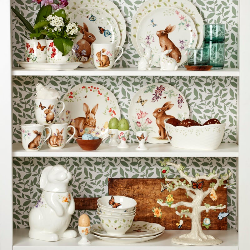Lenox Dinnerware Set, Butterfly Meadow Bunny 16-Piece Set, Service For 4, Dishwasher Safe, Microwave Safe, Made Of Porcelain, Bowls And Mugs, Plates And Bowls, Easter Dish (Assorted, 16 Pieces) - Image 5