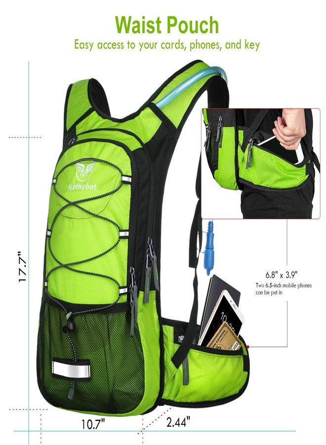 Mothybot Hydration Pack, Insulated Hydration Backpack with 2L BPA Free Water Bladder and Storage, Hiking Backpack for Men, Women, Kids for Running, Cycling, Camping - Keep Liquid Cool up to 5 Hours - Image 2