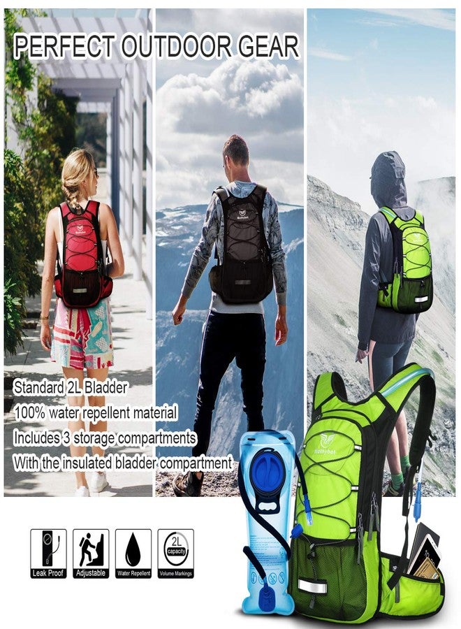 Mothybot Hydration Pack, Insulated Hydration Backpack with 2L BPA Free Water Bladder and Storage, Hiking Backpack for Men, Women, Kids for Running, Cycling, Camping - Keep Liquid Cool up to 5 Hours - Image 5
