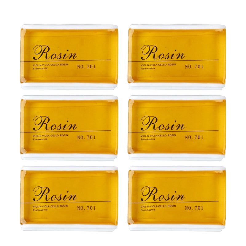 6Pcs Violin Rosin Bow String Rosin Instrument Accessory Low Dust Universal for Viola Cello Yellow - Image 1