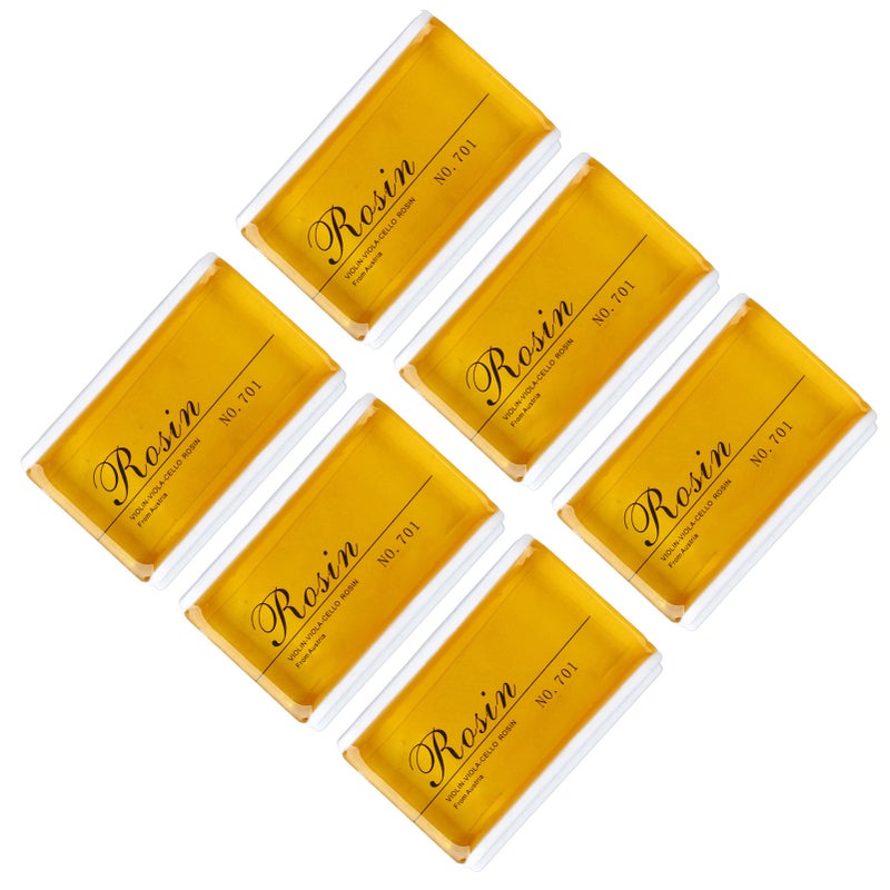6Pcs Violin Rosin Bow String Rosin Instrument Accessory Low Dust Universal for Viola Cello Yellow - Image 3