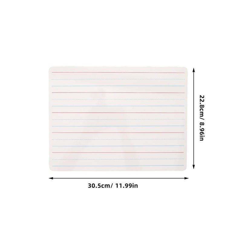 Double Sided Dry Erase Board 9x12 Inches Red Blue Lines Portable Handheld Whiteboard with Marker Eraser - Image 3