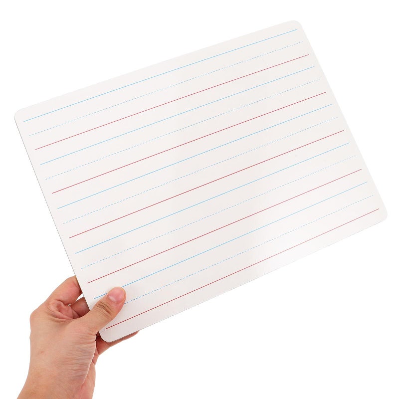Double Sided Dry Erase Board 9x12 Inches Red Blue Lines Portable Handheld Whiteboard with Marker Eraser - Image 5