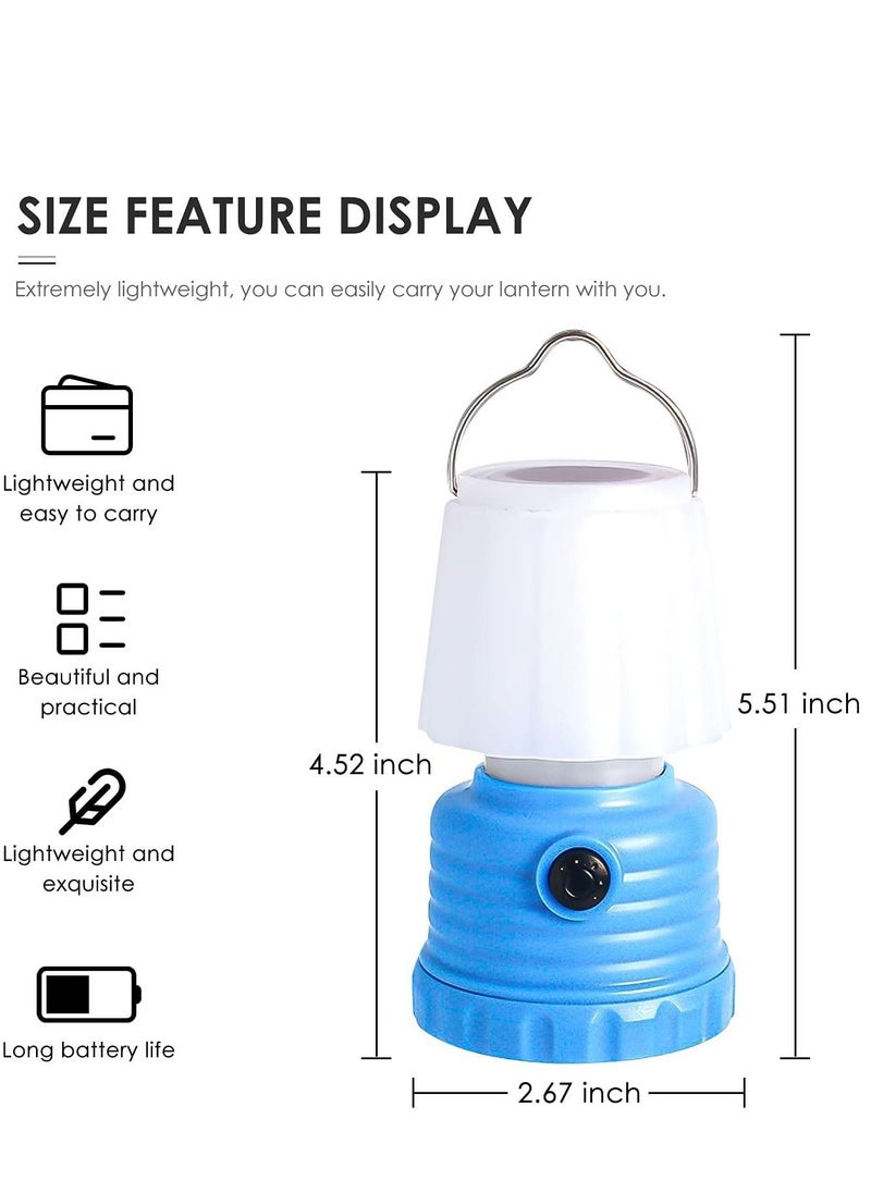 SYOSI - Portable Outdoor Camping Light, Lanterns Battery Powered Led, with Flame Flicker Lighting Mode, 600Lm, for Kids Camping Chair, Bedroom, Festival, Party Decoration and Outdoor(2 PCS) - Image 1