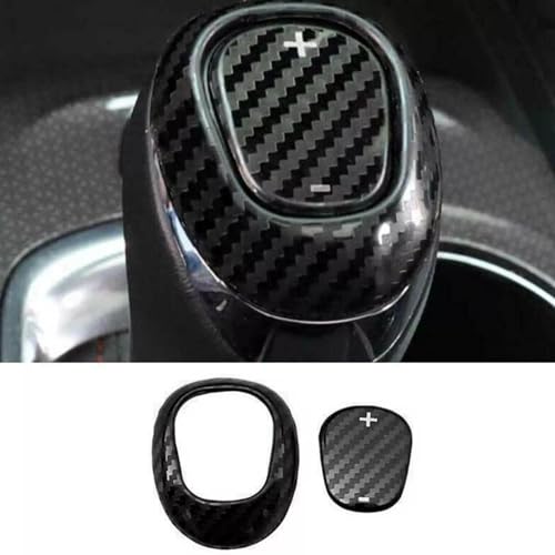 YUNHECAM Carbon Fiber Gear Shift Knob Cover Trim Compatible with Chevrolet Cruze 20162019 Malibu 20162020 Accessories Interior Center Console Shifter Head Cove Trim - Image 3